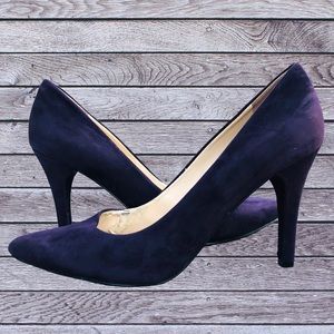 Nine West Wendle purple suede pumps/heels, size 8.